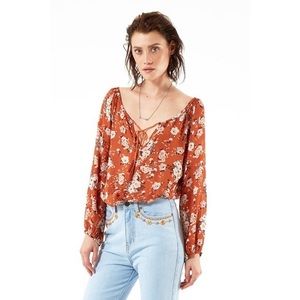 EUC Spell and the Gypsy Designs Collective Gypsy Dancer Blouse Top Floral XS